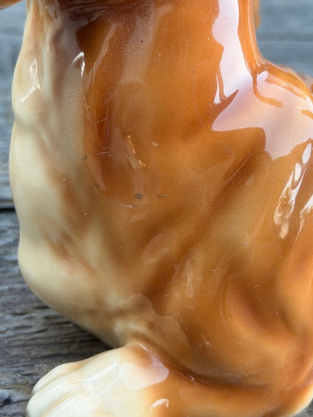 Vintage Large Dachshund Playful Japan Mid-Century Brown Glazed Porcelain Dog - Picture 8 of 14